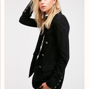 Free People Long and Slim Chenille Blazer